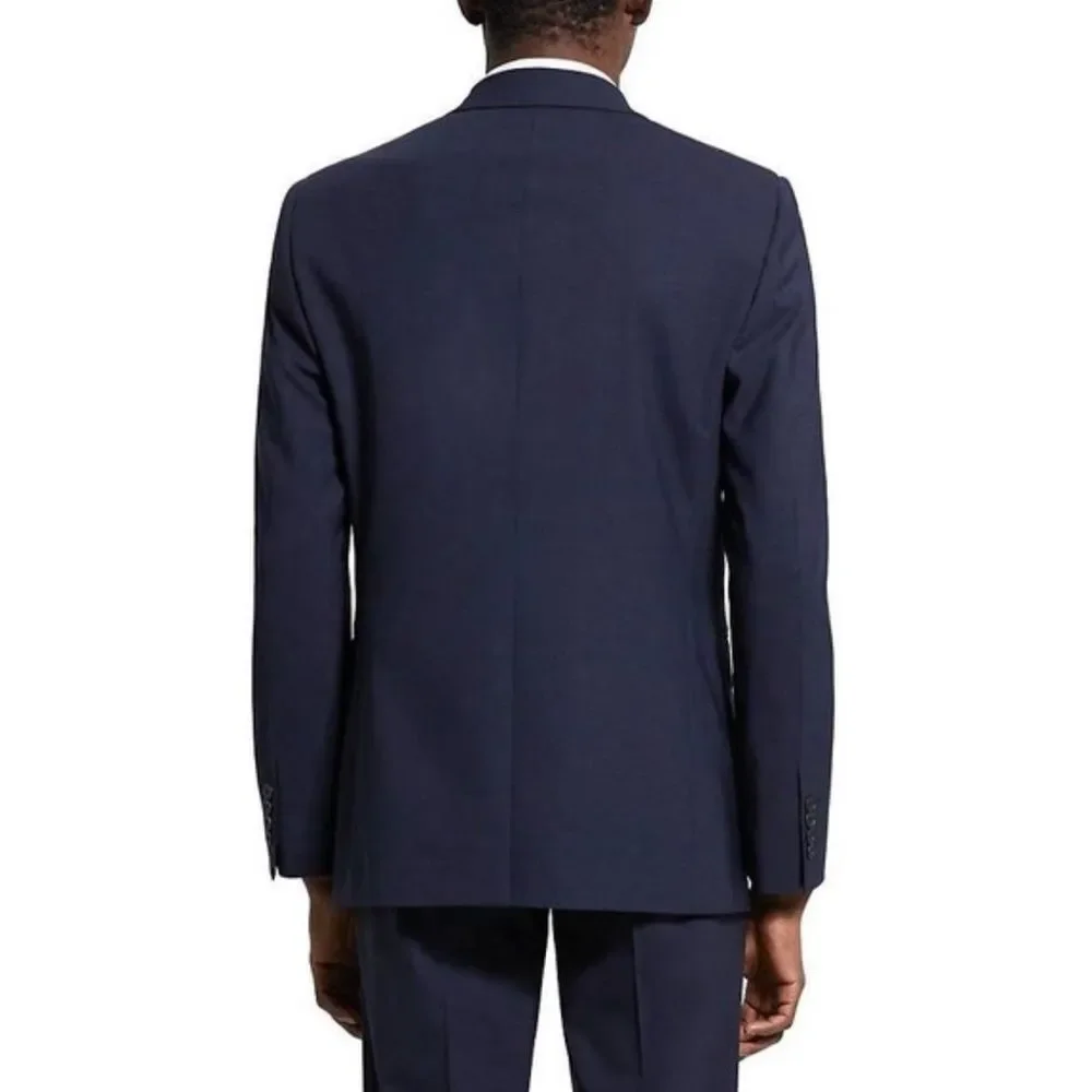 Theory Xylo NP Ostro Wool Blazer Jacket in Navy Blue Size 36R_2